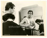 6m427 HUNCHBACK OF NOTRE DAME candid 8x10 still '57 Anthony Quinn fitted for his Quasimodo costume!