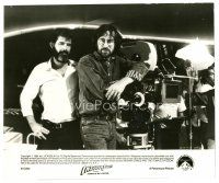 6m438 INDIANA JONES & THE TEMPLE OF DOOM candid 8x9.75 still '84 George Lucas & Steven Spielberg!