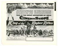 6m525 KING OF THE KHYBER RIFLES 8x10 still '54 Tyrone Power, cool advertising artwork!