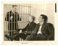 6m528 KISS OF DEATH 8x10 still '47 Brian Donlevy talks to Victor Mature & Richard Widmark in jail!