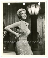 6m591 LOVE ME OR LEAVE ME 8x10 key book still '55 sexy Doris Day as Ruth Etting smiling on stage!