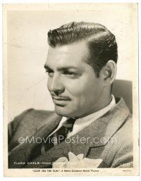 6m592 LOVE ON THE RUN 8x10 still '36 head & shoulders close up of Clark Gable in suit & tie!