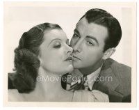 6m597 LUCKY NIGHT deluxe 8x10 still '39 romantic close up of Myrna Loy & Robert Taylor by Willinger