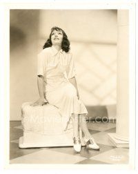 6m601 LUPE VELEZ 8x10 still '30s wearing an ultra-smart white corded silk frock with pockets!