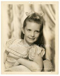6m620 MARGARET O'BRIEN 8x10 still '40s cute head & shoulders close up of the child actress!