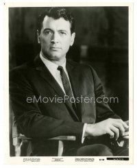6m630 MARILYN 8x10 still '63 great portrait of narrator Rock Hudson wearing suit & tie!