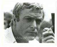 6m656 MICHAEL CAINE 8x10 still '60s super close up of the British actor smoking a cigarette!