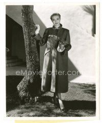 6m721 PATRICIA NEAL 8x10 still '49 wearing grey linen duster with little flower effects by Richee!