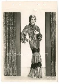 6m725 PEGGY SHANNON 8x11 key book still '30s full-length wearing incredible dress & fur scarf!