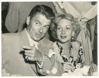 6m806 RONALD REAGAN/ANN SOTHERN 7.5x9.5 still '50s spotted together at a Hollywood nightclub!