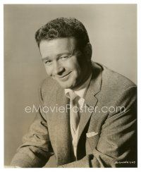 6m820 SAYONARA 7.75x9.5 still '57 great smiling portrait of Red Buttons wearing suit & tie!