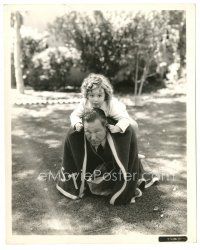 6m839 SHIRLEY TEMPLE 8x10 still '35 on director David Butler's back after completing Curly Top!