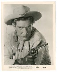 6m841 SIEGE AT RED RIVER 8x10 still '54 great intense cowboy portrait of Richard Boone with gun!