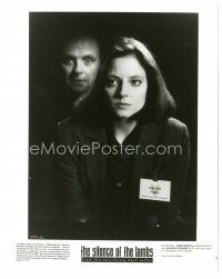 6m842 SILENCE OF THE LAMBS 8x10 still '91 Jodie Foster & Anthony Hopkins, Jonathan Demme classic!