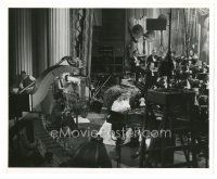 6m861 SONG OF LOVE candid 8x10 still '47 Katharine Hepburn & Leo G. Carroll filmed at piano!