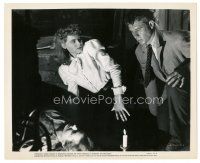 6m869 SPIRAL STAIRCASE 8x10 still '46 Dorothy McGuire & Oliver find unconscious Rhonda Fleming!