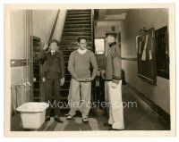 6m975 WILLIAM HAINES 8x10 still '27 standing at the bottom of stairs w/ two others from West Point!