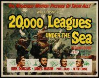 6r020 20,000 LEAGUES UNDER THE SEA 1/2sh R63 Jules Verne classic, cool art of deep sea divers!
