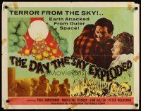 6r096 DAY THE SKY EXPLODED 1/2sh '61 terror from the sky, art of Earth attacked from outer space!