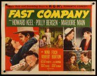 6r114 FAST COMPANY 1/2sh '53 Howard Keel, Polly Bergen, Marjorie Main, racy gals & gambling guys!
