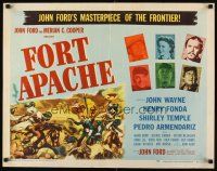 6r001 FORT APACHE style A 1/2sh '48 John Wayne, Henry Fonda, Shirley Temple, Victor McLaglen!