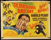 6r130 GILDERSLEEVE'S BAD DAY style A 1/2sh '43 Harold Peary, Jane Darwell, wacky artwork!