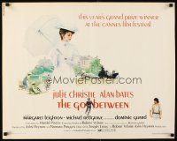 6r135 GO BETWEEN 1/2sh '71 artwork of Julie Christie with umbrella, directed by Joseph Losey!