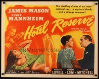 6r151 HOTEL RESERVE style A 1/2sh '44 James Mason, Lucie Mannheim, from the novel by Eric Ambler!