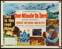 6r217 ONE MINUTE TO ZERO style A 1/2sh '52 Robert Mitchum, Ann Blyth & fighter jets, Howard Hughes!