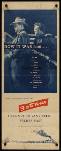 6r324 3:10 TO YUMA insert '57 Glenn Ford, Van Heflin, Felicia Farr, from Elmore Leonard's story!