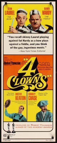 6r326 4 CLOWNS insert '70 Stan Laurel & Oliver Hardy, Buster Keaton, Charley Chase!