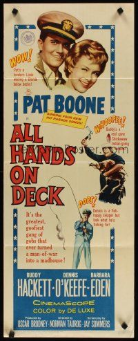 6r335 ALL HANDS ON DECK insert '61 Navy Captain Pat Boone, sexy Barbara Eden, wacky images!