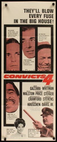 6r425 CONVICTS 4 insert '62 Sammy Davis Jr, Vincent Price, Ben Gazzara, Stuart Whitman!