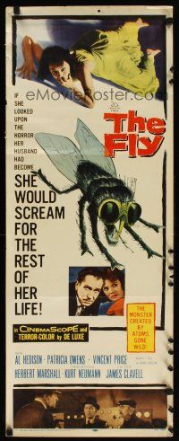 6r477 FLY insert '58 Vincent Price, Patricia Owens, Al Hedison, classic sci-fi horror!