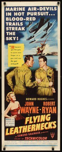 6r010 FLYING LEATHERNECKS insert '51 art of air-devils John Wayne & Robert Ryan, Howard Hughes