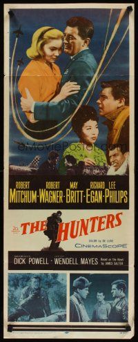 6r536 HUNTERS insert '58 jet pilot drama, Robert Mitchum & Robert Wagner, May Britt!