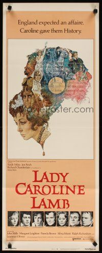 6r563 LADY CAROLINE LAMB insert '73 directed by Robert Bolt, Coconis art of Sarah Miles & cast!