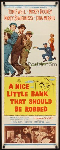 6r612 NICE LITTLE BANK THAT SHOULD BE ROBBED insert '58 Tom Ewell, Mickey Rooney & Shaughnessy!