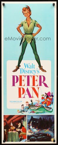 6r635 PETER PAN insert R76 Walt Disney animated cartoon fantasy classic, great full-length art!