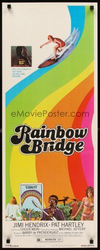 6r652 RAINBOW BRIDGE insert '72 Jimi Hendrix, wild psychedelic surfing & tarot card image!