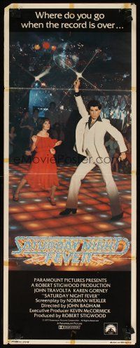 6r680 SATURDAY NIGHT FEVER int'l insert '77 best image of disco dancer Travolta & Karen Lynn Gorney