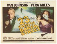 6s003 23 PACES TO BAKER STREET TC '56 cool artwork of Van Johnson & scared Vera Miles!