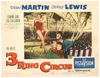 6s123 3 RING CIRCUS LC #1 '54 Dean Martin & clown Jerry Lewis, Joanne Dru, Zsa Zsa Gabor