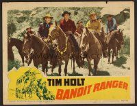 6s165 BANDIT RANGER LC '42 Tim Holt on horseback with Cliff Edwards & several other cowboys!