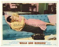 6s172 BELLS ARE RINGING LC #3 '60 c/u of Dean Martin kissing Judy Holliday on couch!