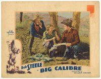 6s179 BIG CALIBRE LC '35 close up of cowboy Bob Steele with Forrest Taylor & Peggy Campbell!