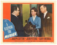 6s202 BLUEPRINT FOR MURDER LC #4 '53 Jean Peters between Joseph Cotten & Jack Kruschen!