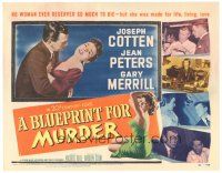 6s012 BLUEPRINT FOR MURDER TC '53 cool images of sexy bad girl Jean Peters, Joseph Cotten!