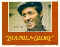 6s211 BOUND FOR GLORY LC #8 '76 best close up of David Carradine as folk singer Woody Guthrie!