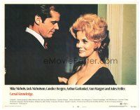 6s252 CARNAL KNOWLEDGE LC #4 '71 c/u of Jack Nicholson staring down at sexy Ann-Margret's cleavage
